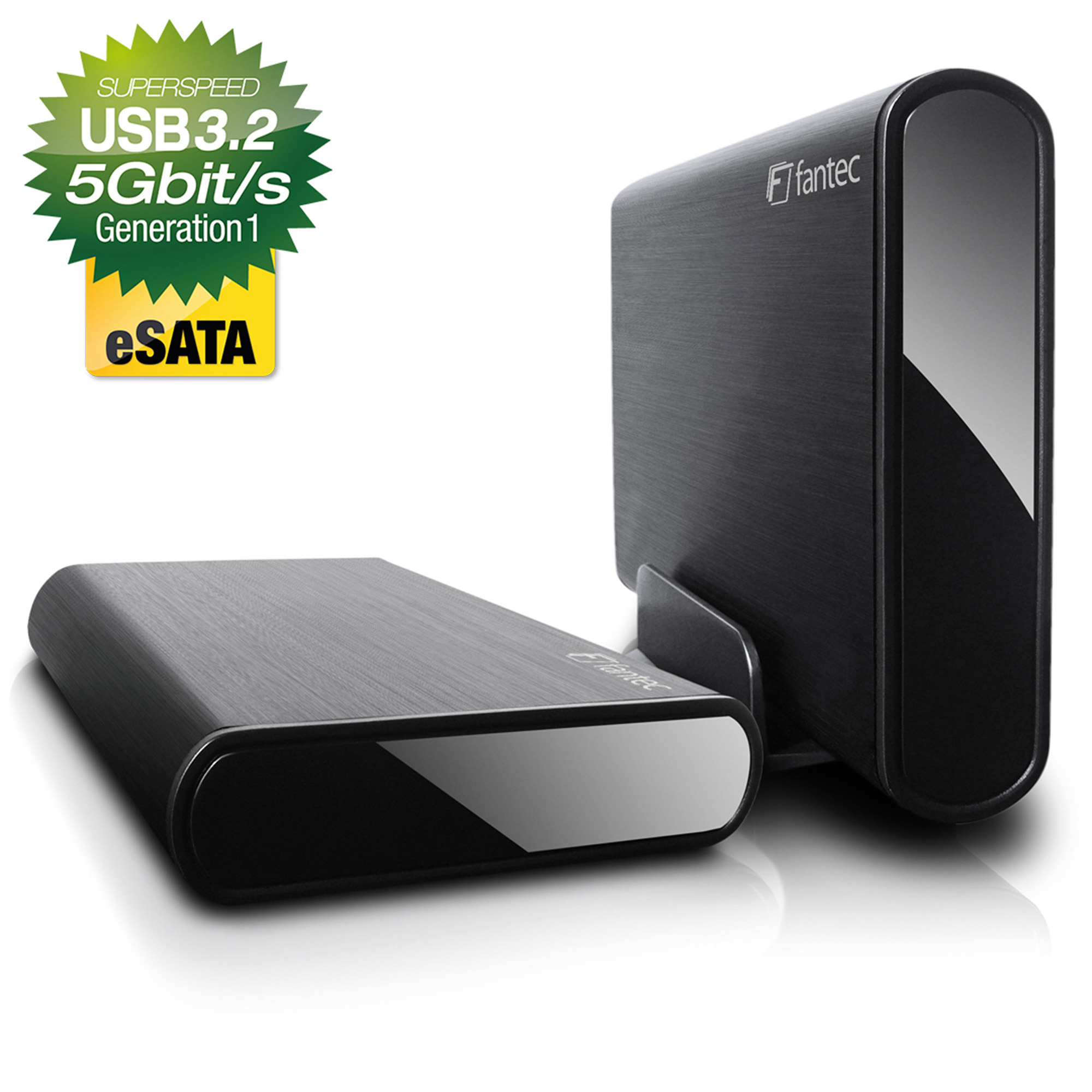FANTEC DB-ALU3e Gehäuse 3,5", USB 3.0/eSATA, schwarz, für SATA-HDD