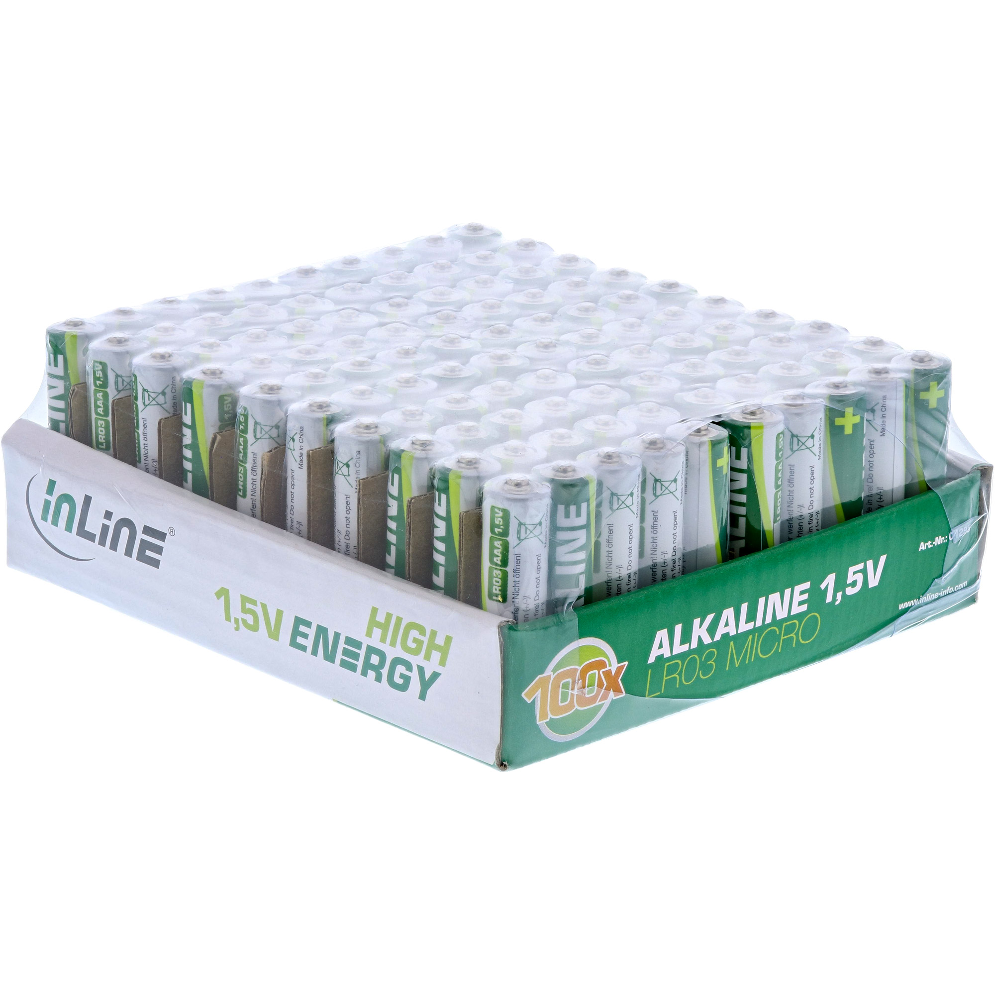 InLine® Alkaline High Energy Batterie, Micro (AAA), 100er Pack