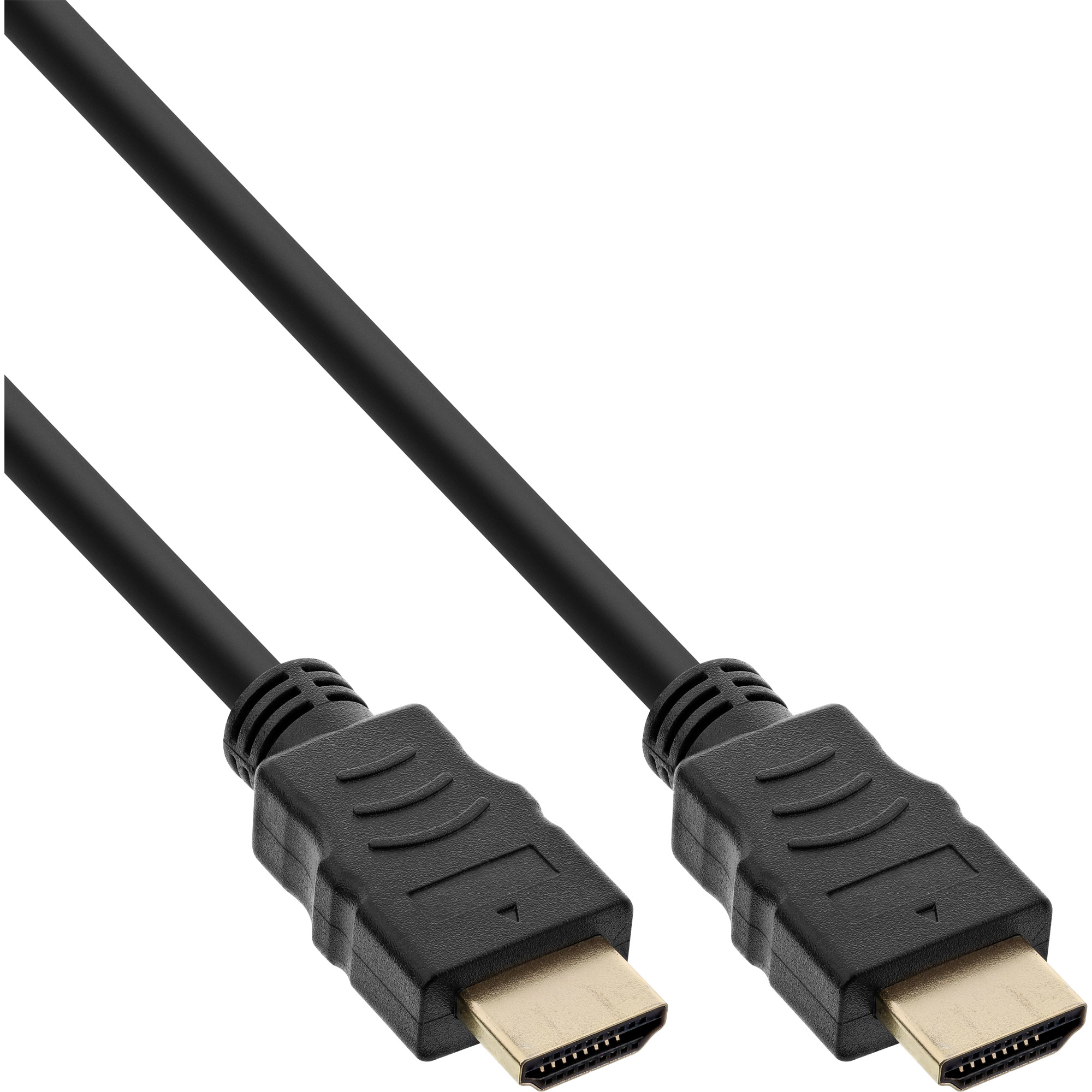 InLine® HDMI-High Speed Kabel mit Ethernet, ST / ST, schwarz / gold