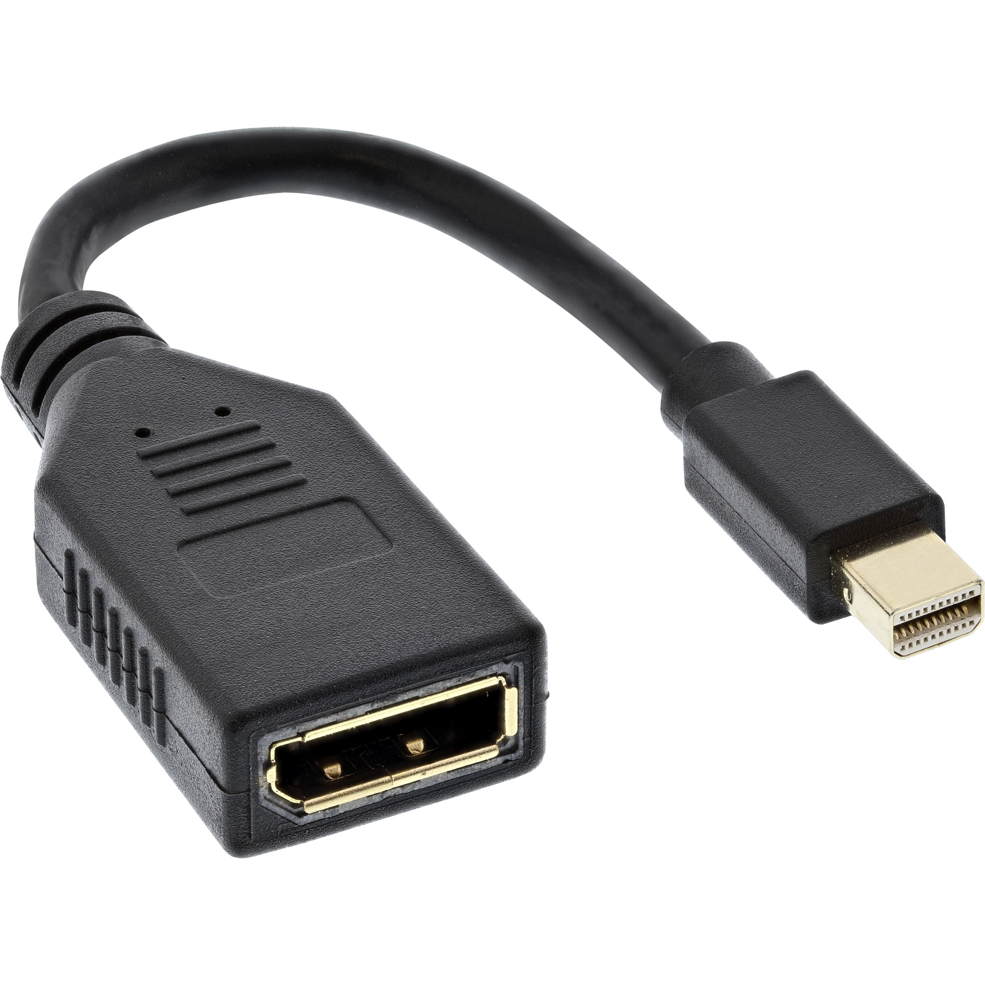InLine® Adapterkabel Mini DisplayPort Stecker zu DisplayPort Buchse, 4K2K, schwarz