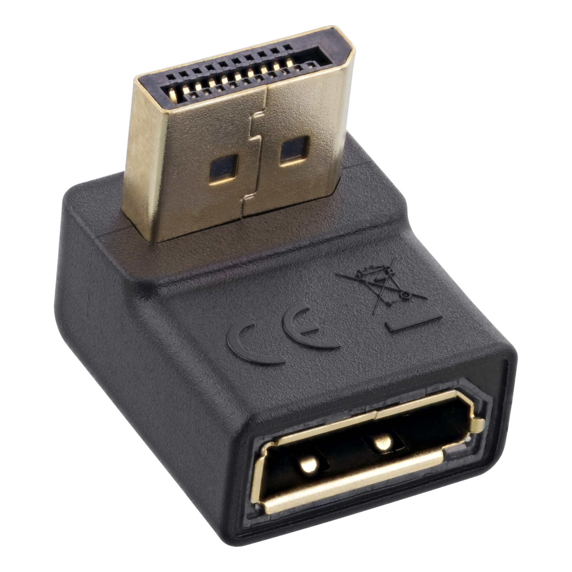 InLine® DisplayPort Adapter, DisplayPort Stecker / Buchse gewinkelt