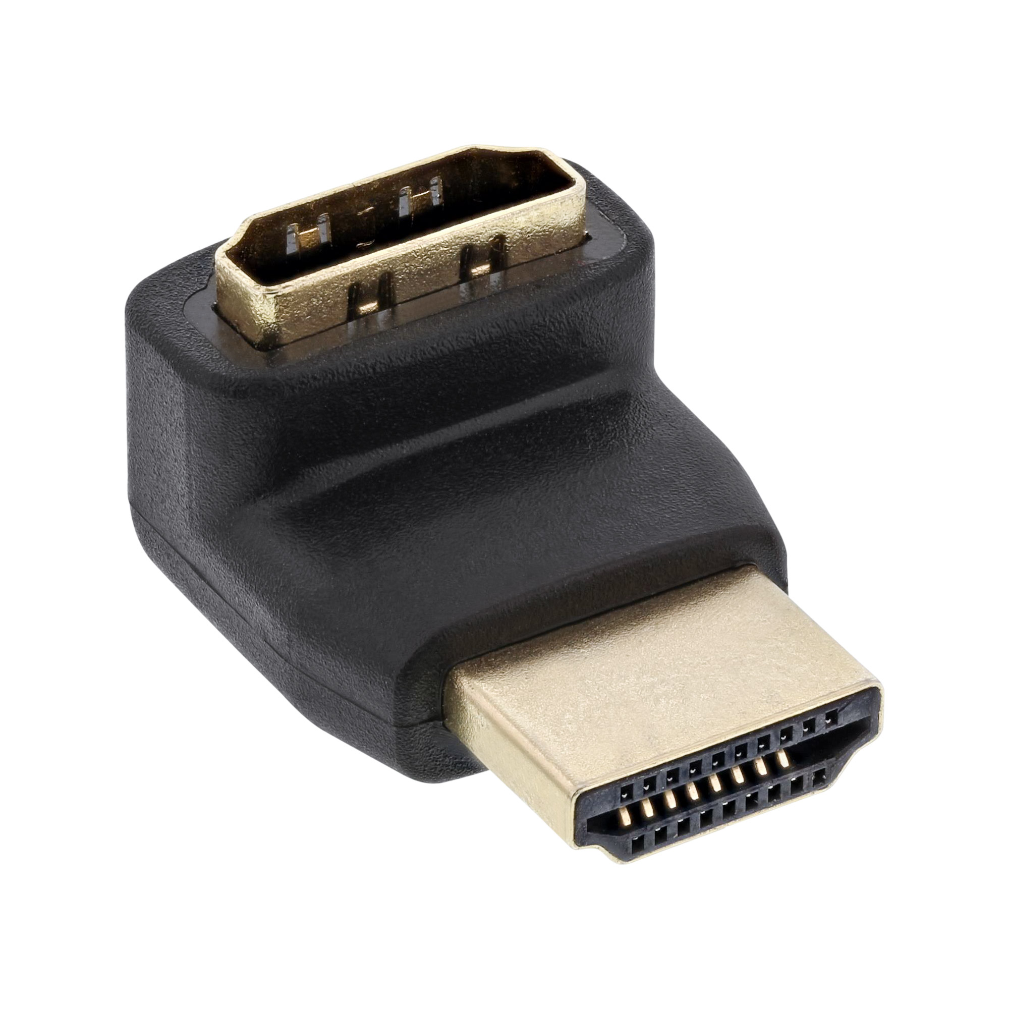 InLine® HDMI Adapter, Stecker / Buchse, gewinkelt, vergoldete Kontakte 4K2K