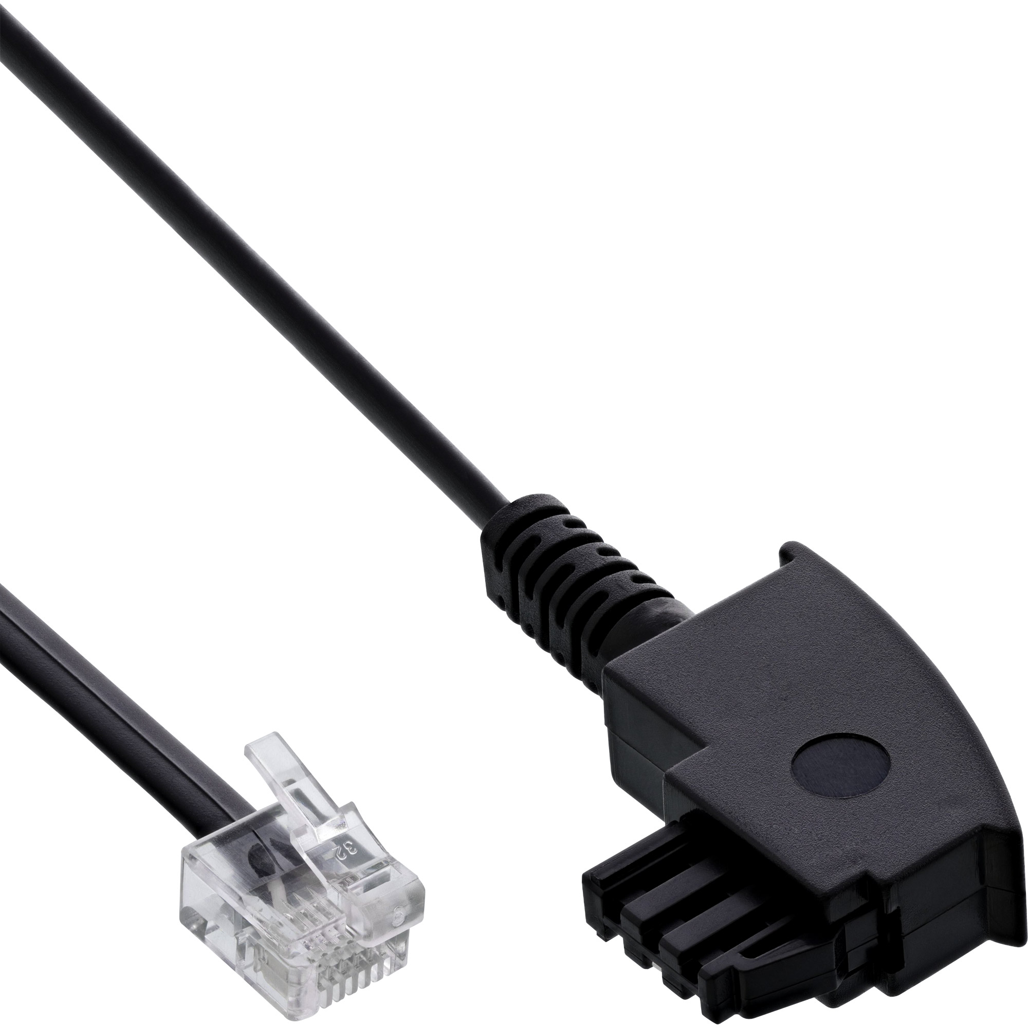 InLine® TAE-F Kabel für DSL Splitter, TAE-F Stecker an Western 6/2 DEC Stecker