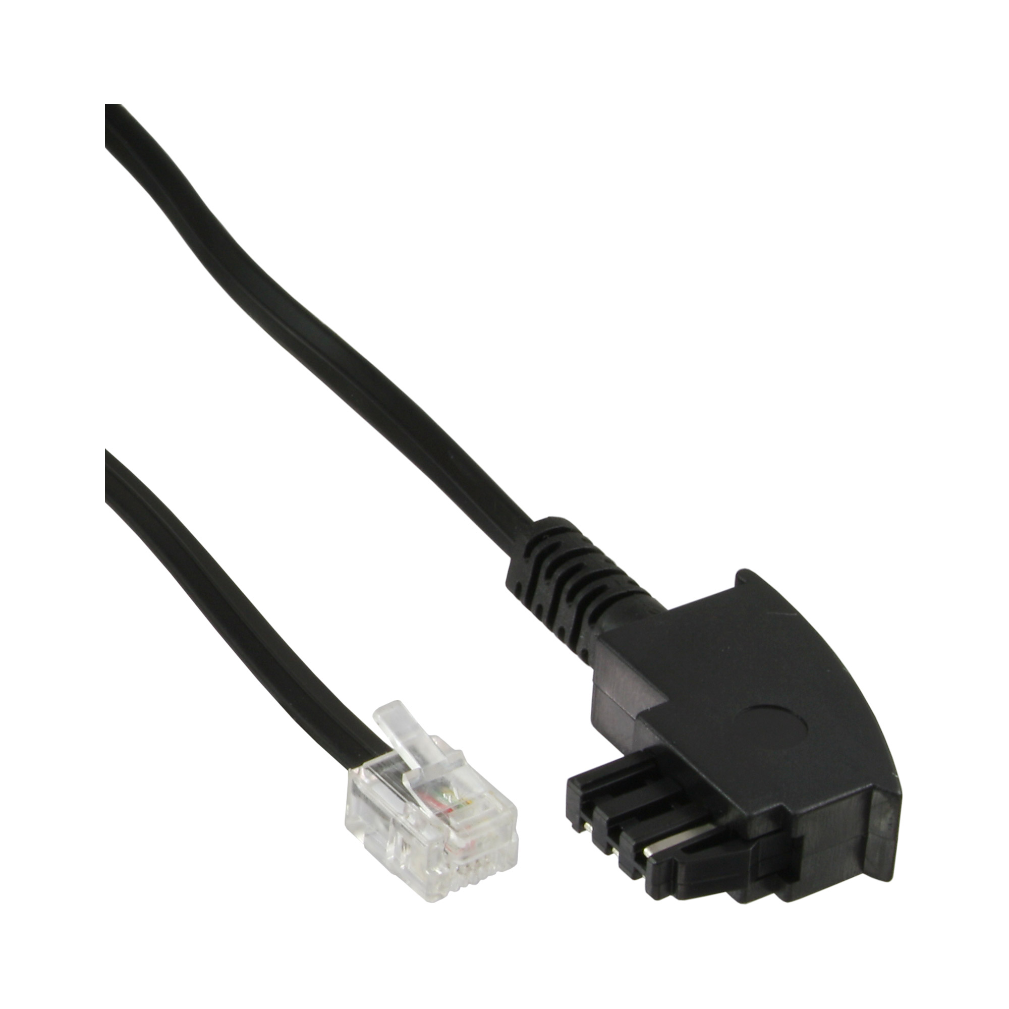 InLine® TAE-F Kabel, 6polig/4adrig, für Import, TAE-F Stecker / RJ11 Stecker