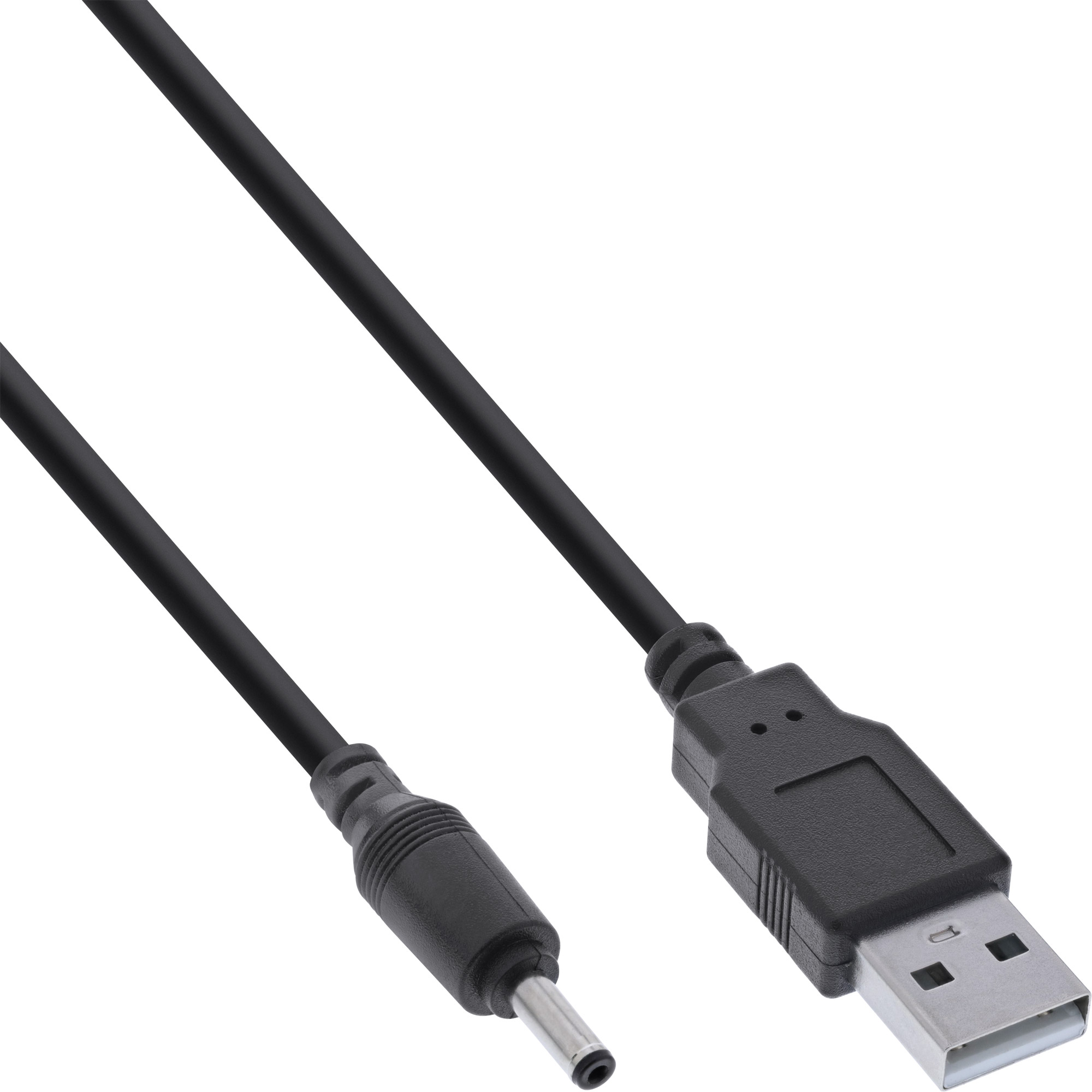 InLine® USB DC Adapterkabel, USB A Stecker zu DC 3,5x1,35mm Hohlstecker