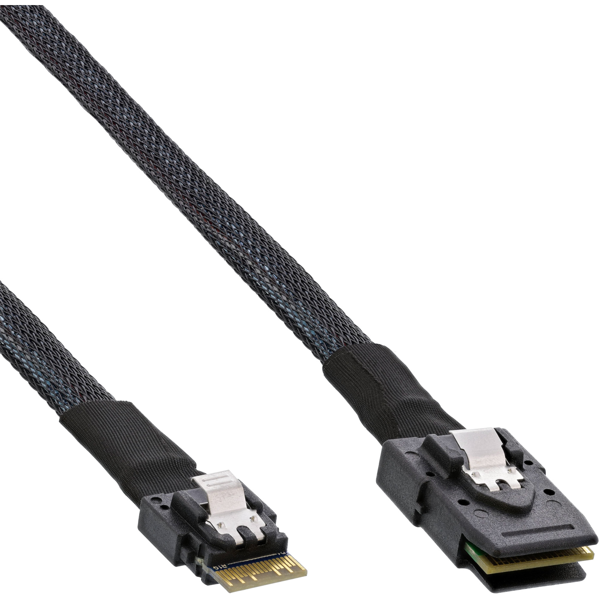 InLine® Slim SAS Kabel, SFF-8654 zu Mini SAS SFF-8087, 12Gb/s