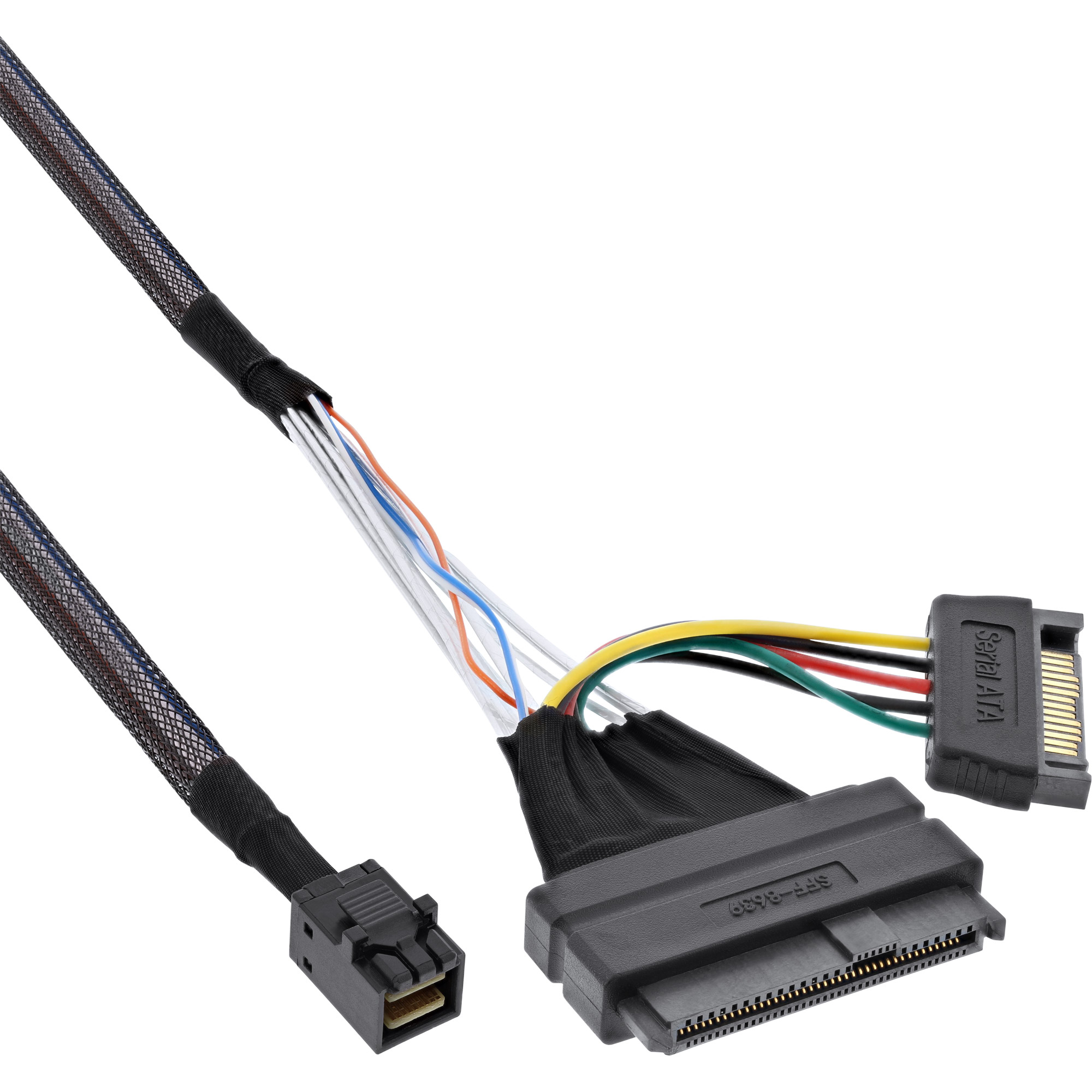 InLine® U.2 Anschlusskabel, SSD mit U.2 (SFF-8639) an SFF-8643 + Strom