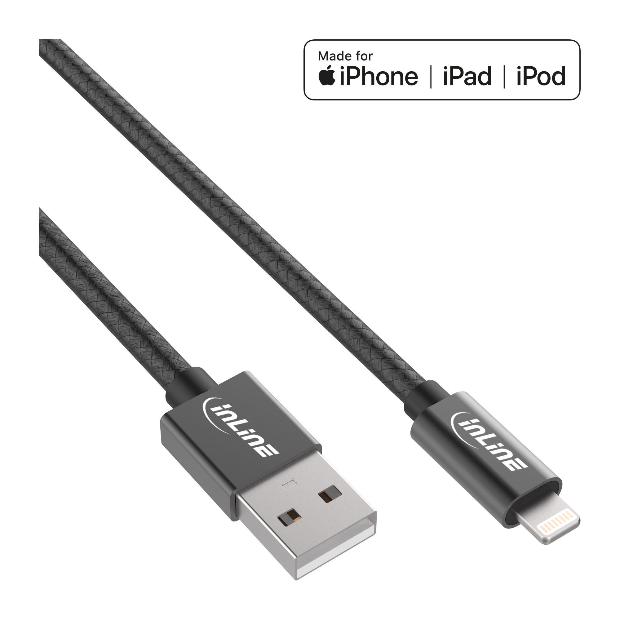 InLine® Lightning USB Kabel, für iPad, iPhone, iPod, MFi-zertifiziert
