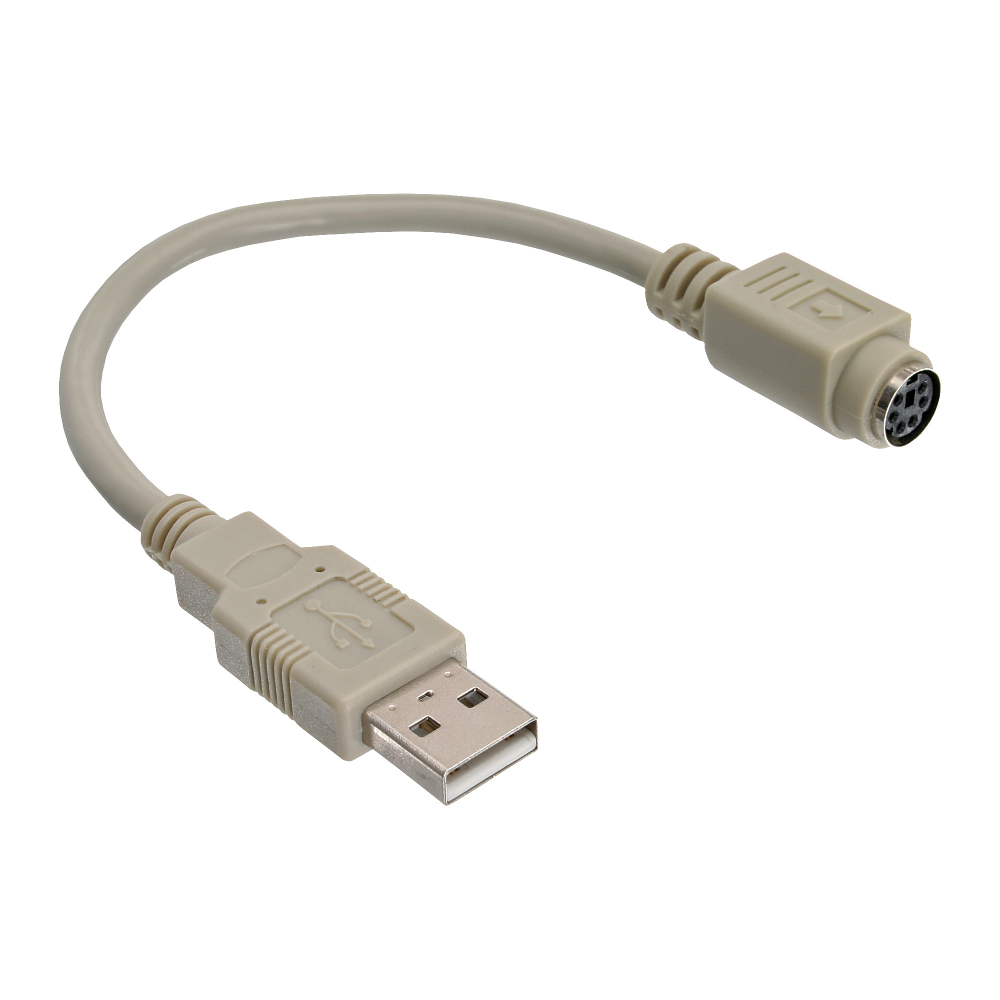 InLine® USB Adapter Kabel, USB Stecker A auf PS/2 Buchse