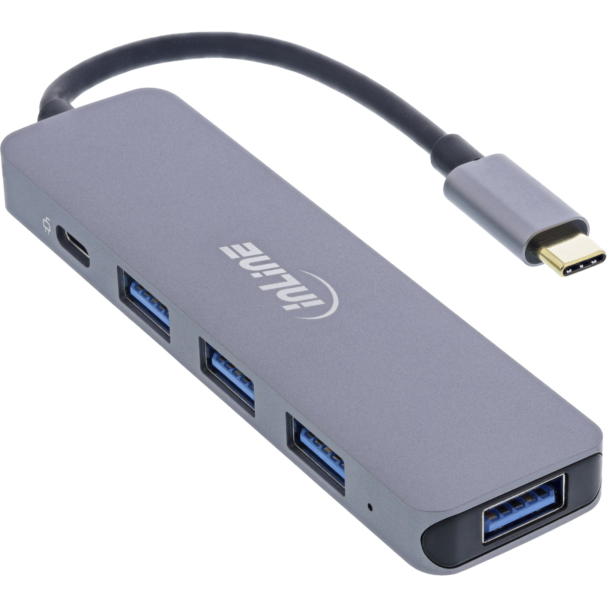 InLine® USB 3.2 USB-C Multi Hub (4x USB-A 5Gb/s + USB-C (Data/PD 87W)