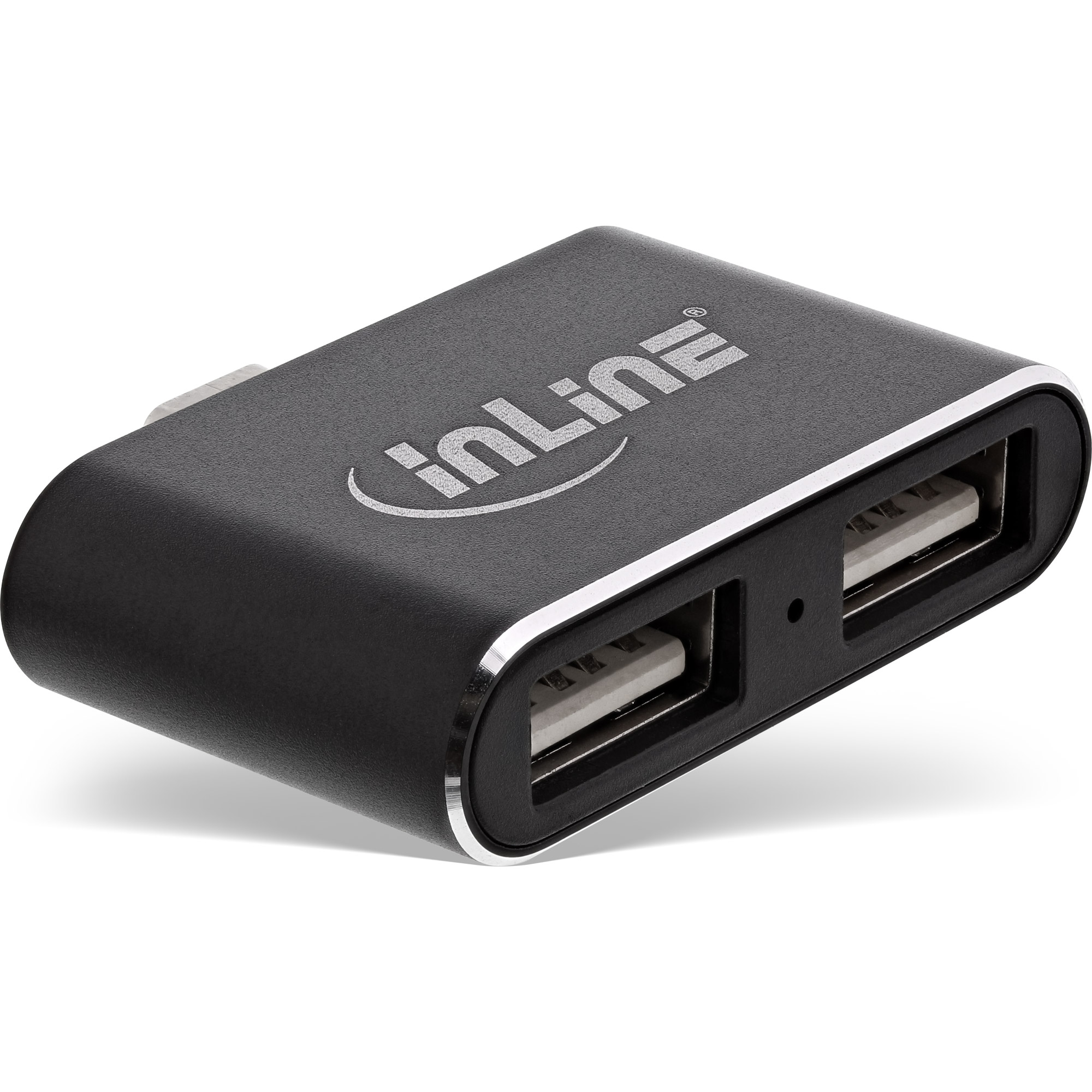 InLine® Mini USB 2.0 Hub, USB C Stecker auf 2x USB A Buchse