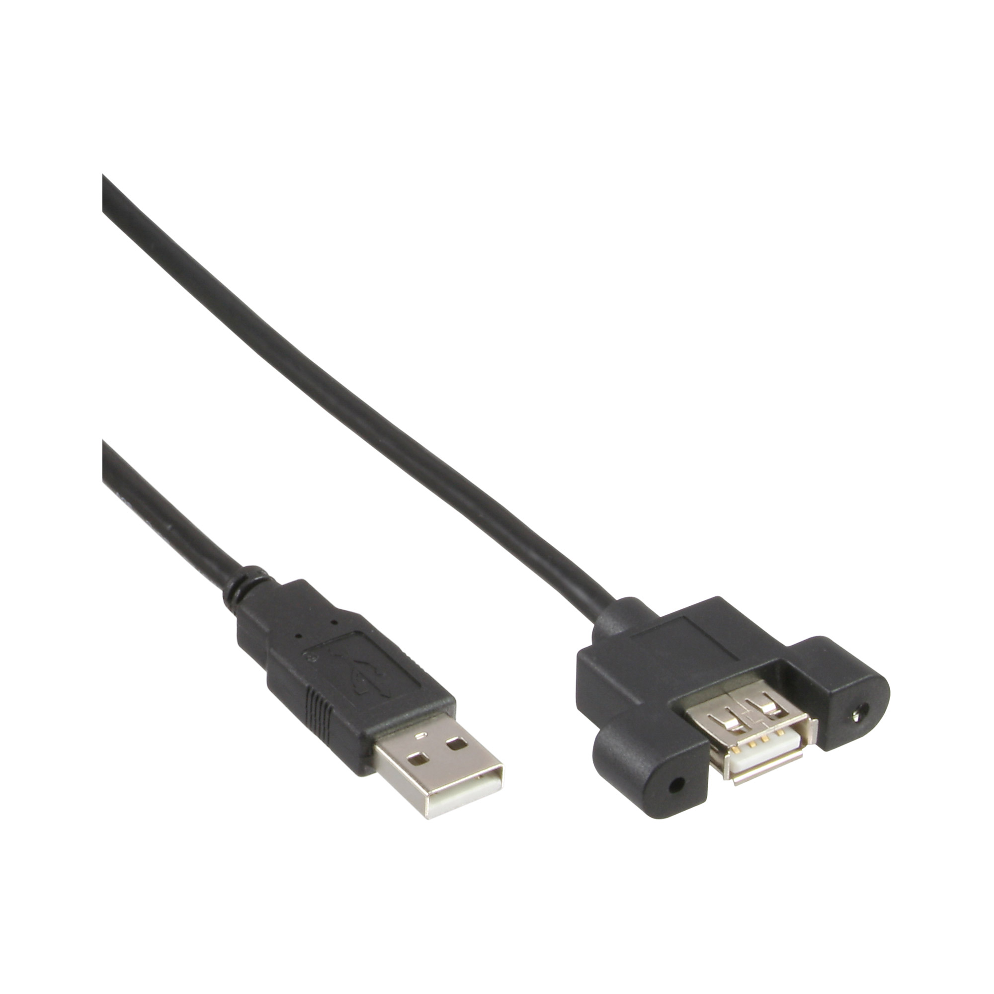 120er Bulk-Pack InLine® USB 2.0 Kabel, Stecker A auf Einbaubuchse A, 0,6m