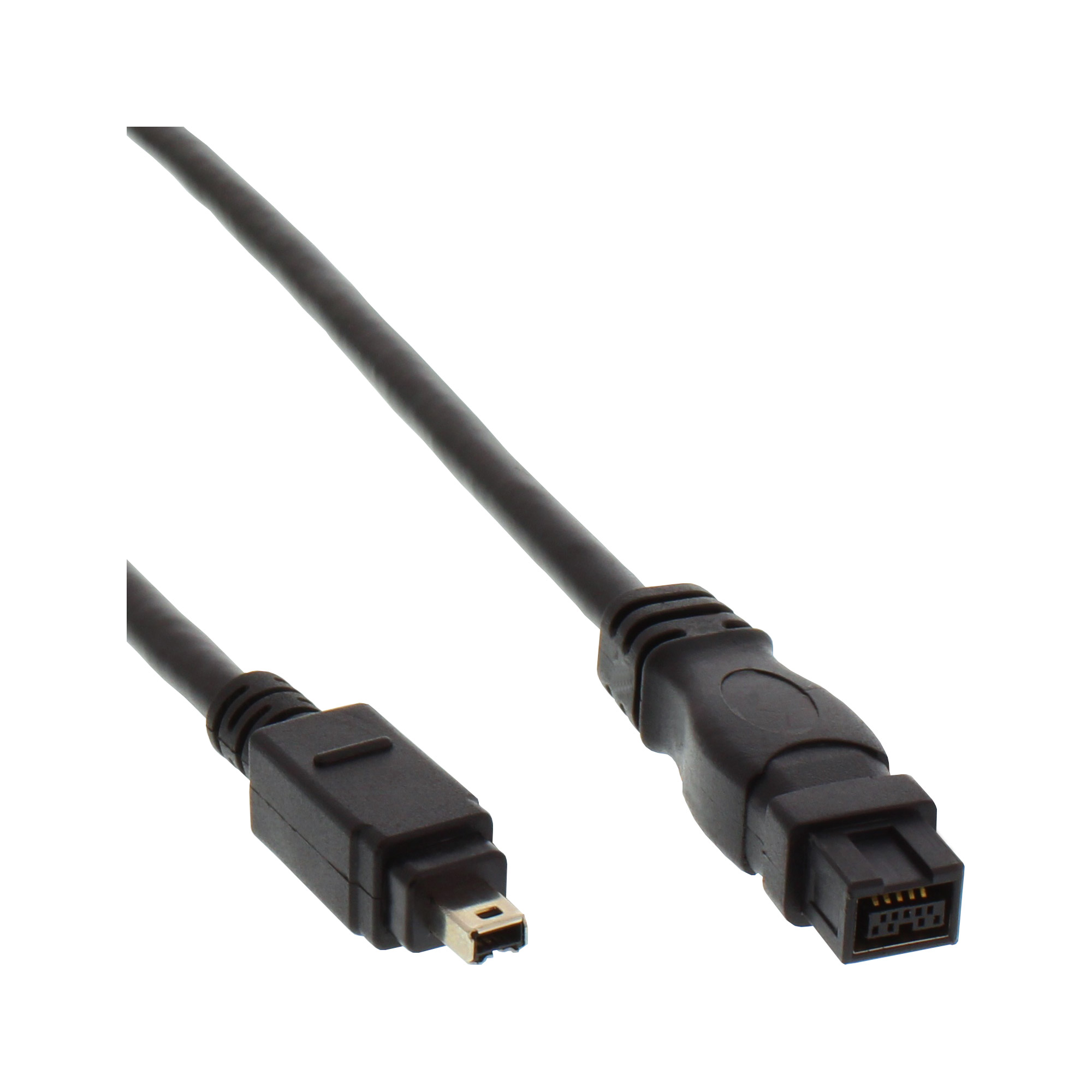 InLine® FireWire Kabel, IEEE1394 4pol Stecker zu 9pol Stecker, schwarz