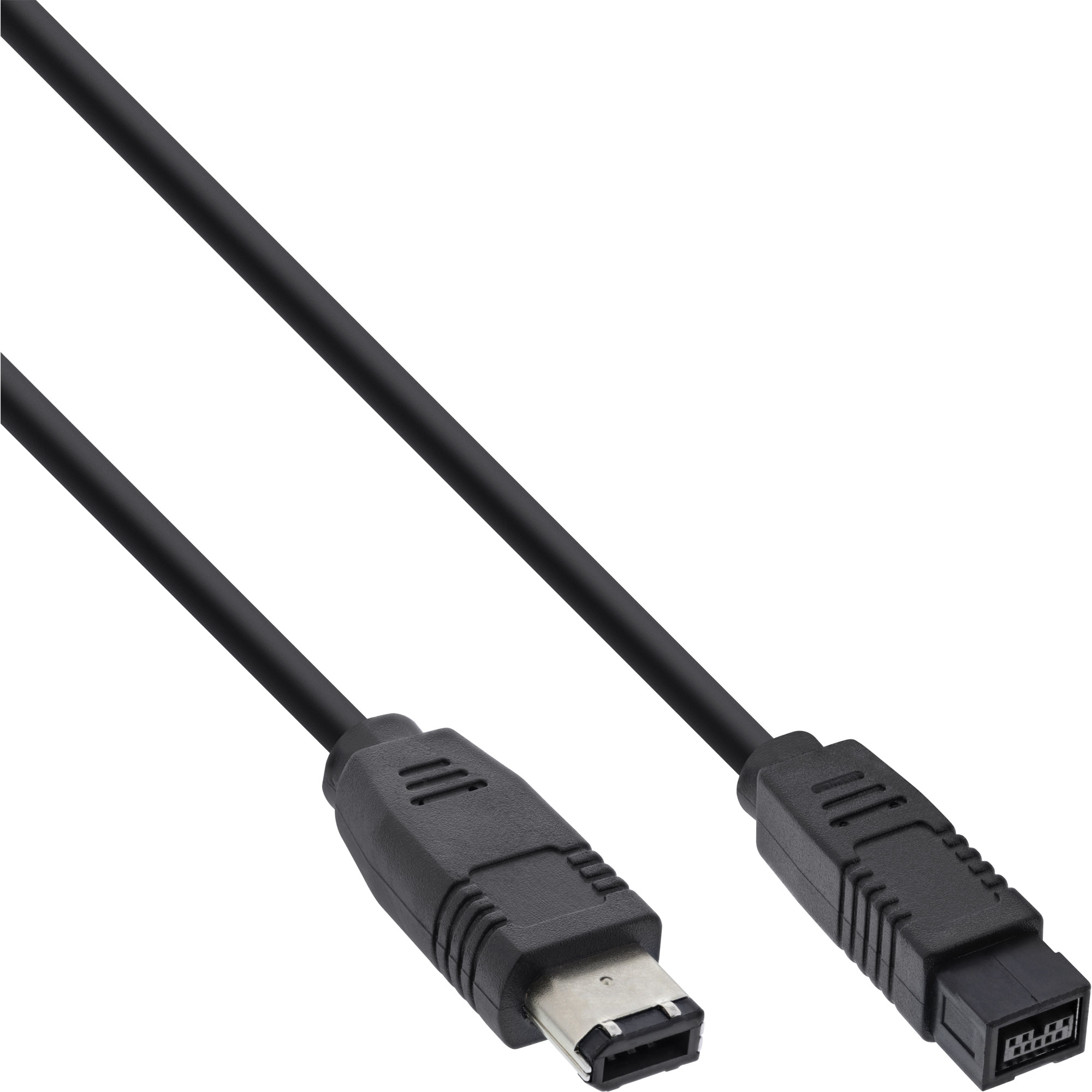 InLine® FireWire Kabel, IEEE1394 6pol Stecker zu 9pol Stecker, schwarz