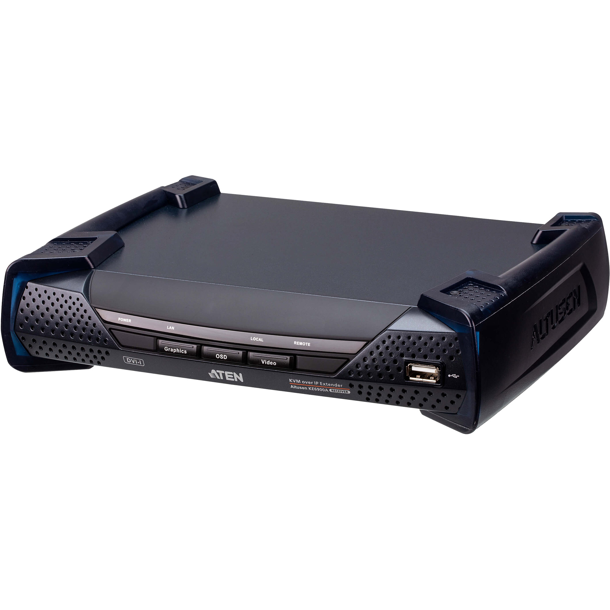 ATEN KE6900AR DVI-I Einzeldisplay KVM over IP Empfänger, USB, Audio