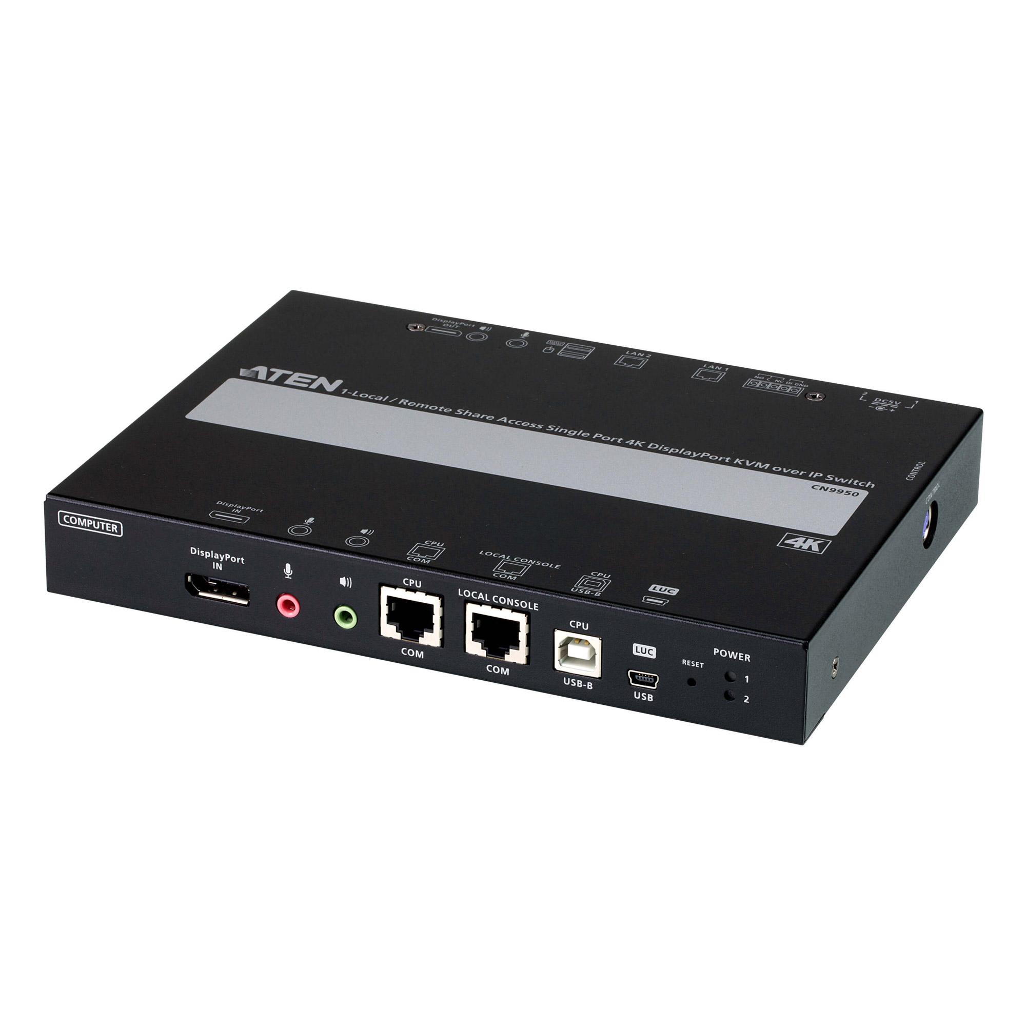ATEN CN9950 KVM Over IP Switch, 1-Local/Remote Share Access Einzelport 4K DP