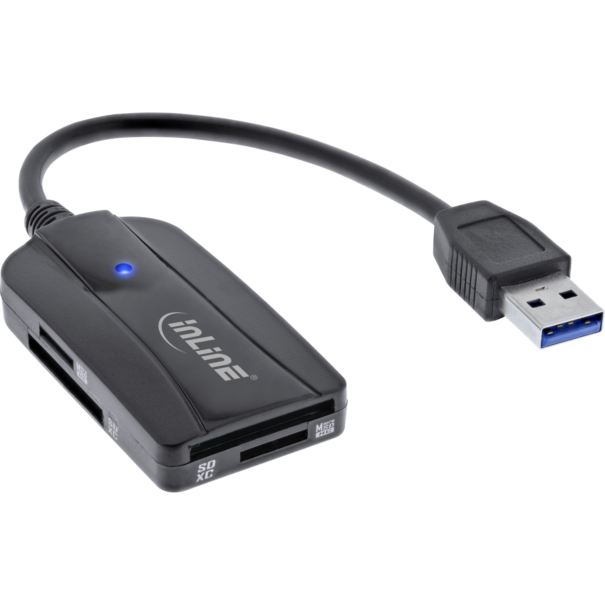 InLine® Card Reader USB 3.1, für SD/SDHC/SDXC, microSD, UHS-II kompatibel