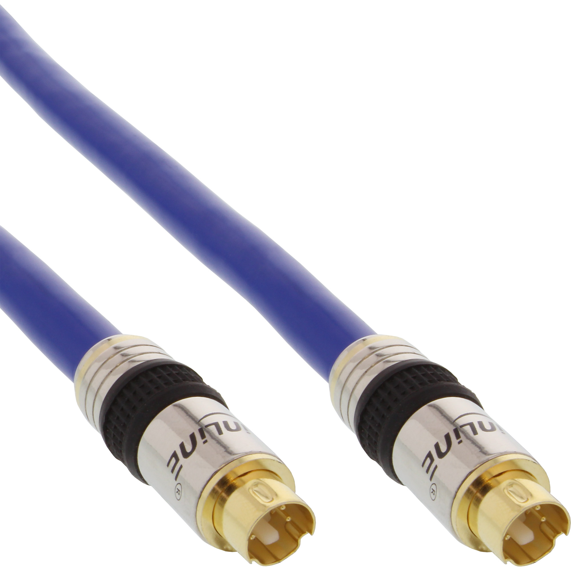 InLine® S-VHS Kabel, PREMIUM, vergoldete Stecker, 4pol mini DIN Stecker / Stecker