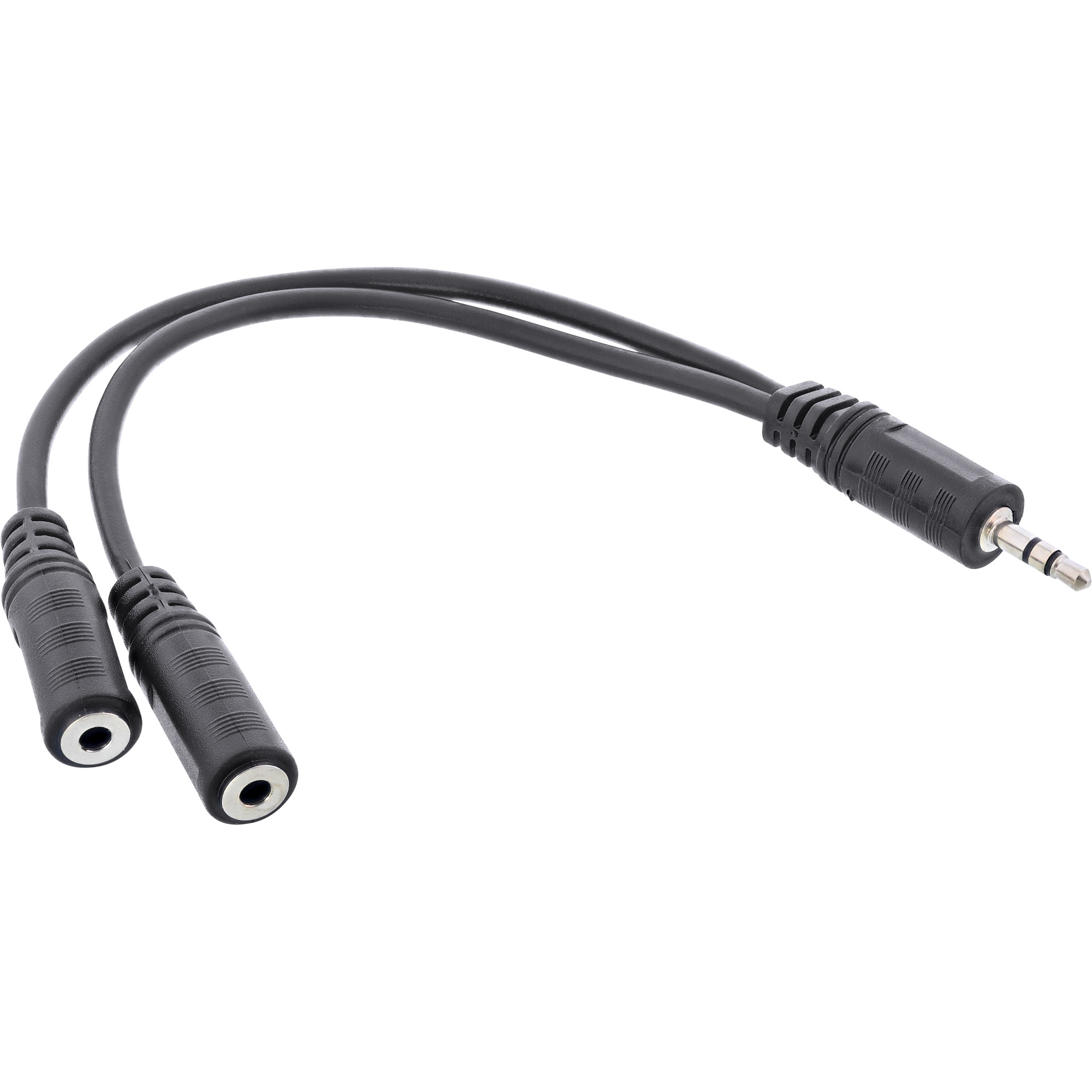 InLine® Klinken Y-Kabel, 3,5mm Klinke Stecker an 2x 3,5mm Klinke Buchse, Stereo