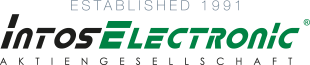 Intos electronic ag logo schwarz und grün, establides 1991. Zur Startseite gehen